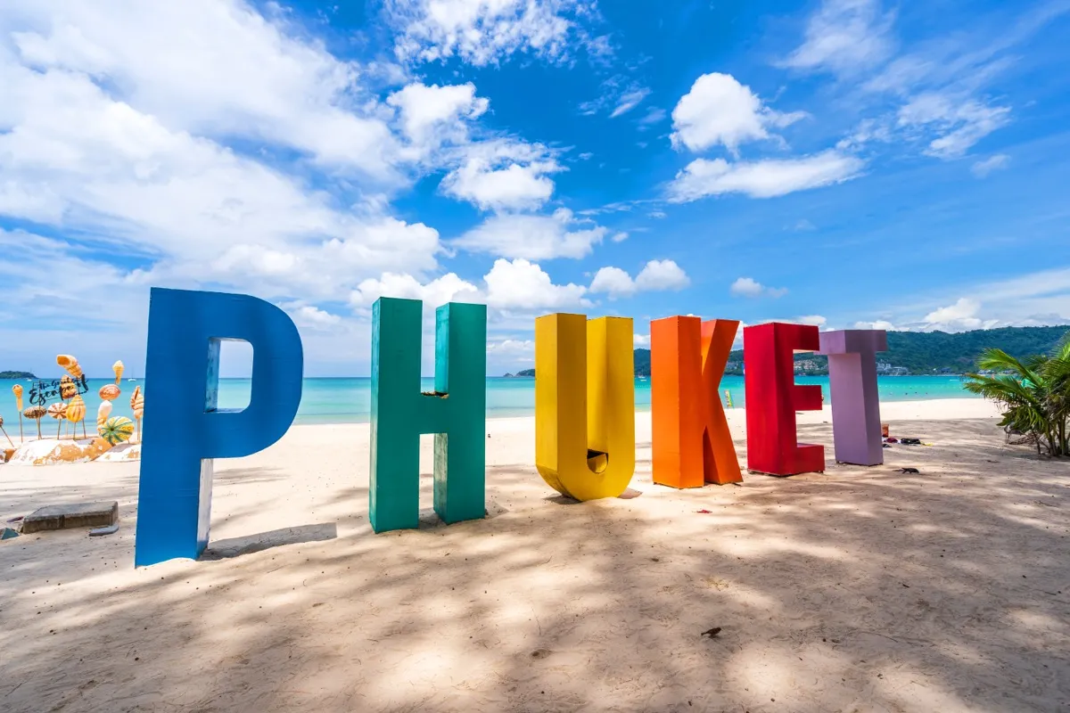 Phuket in January — sunny Bang Tao Beach during the high season