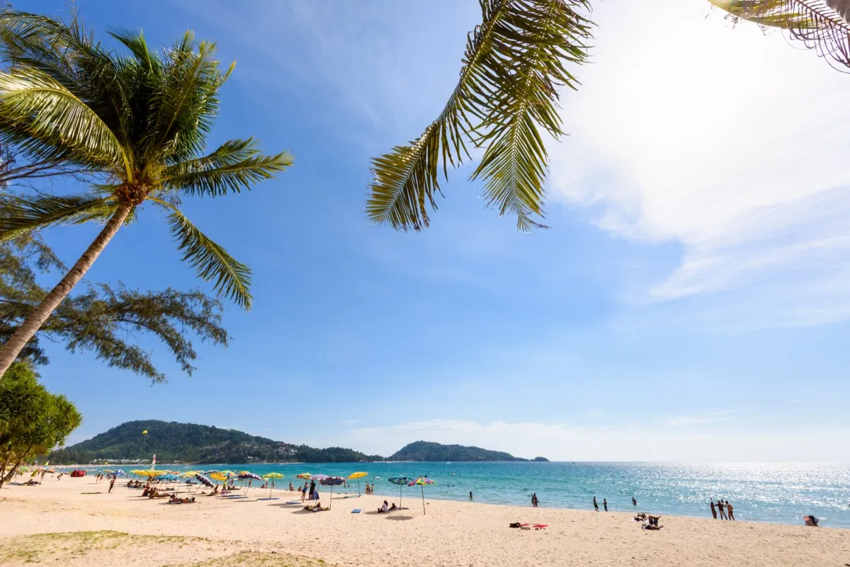 Patong Beach in Phuket — coastline view with Bangla Road area